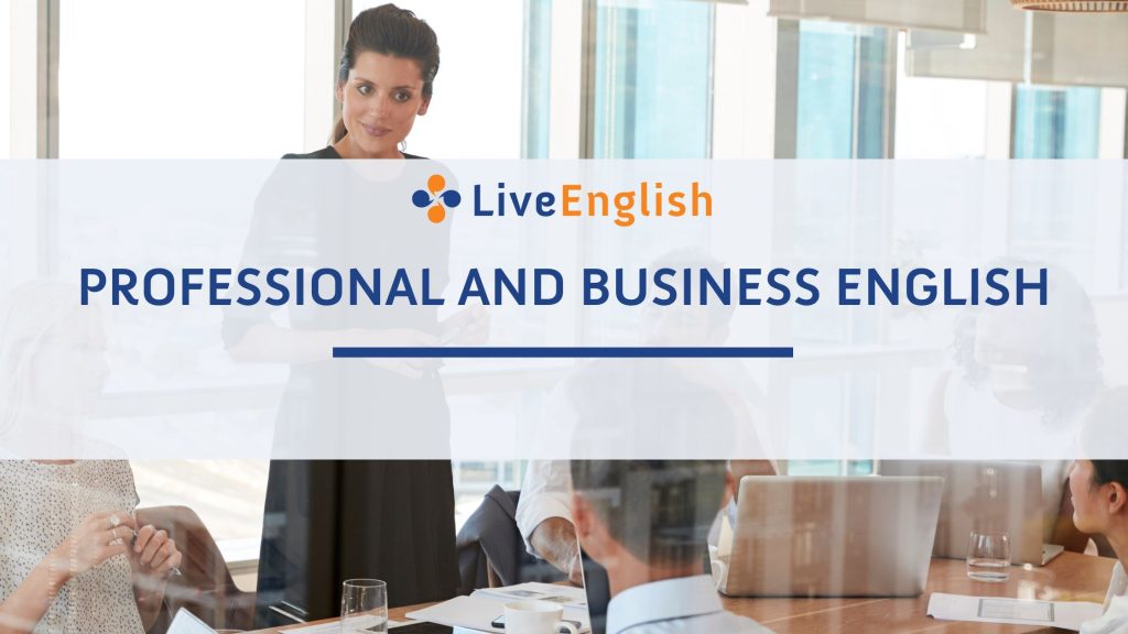 Professional taking an online Business English lesson with a Live English teacher on Zoom.